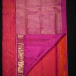Kanchipuram Silk Reddish Pink Butta Saree