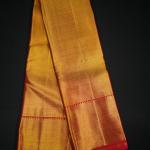 Kanchipuram Silk Red Tissue Saree