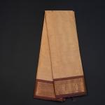 Handwoven Beige Cotton Saree