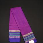 Handwoven Purple Cotton Saree