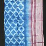 Mangalagiri Bandhini Pink and Blue Saree