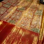 Kanchipuram Silk Tissue Red Saree