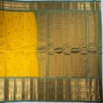 YELLOW SAREE WITH PASTEL GREEN PATTU BORDER