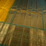 YELLOW SAREE WITH PASTEL GREEN PATTU BORDER