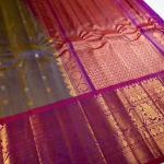 GRAY WITH PURPLE BORDER COMBINATION GADWAL PATTU