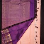Kanchipuram Silk Peach Saree