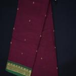 Magenta Pink Kanchi Handloom Cotton Saree