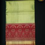 Kanchipuram Silk Green Tissue Saree