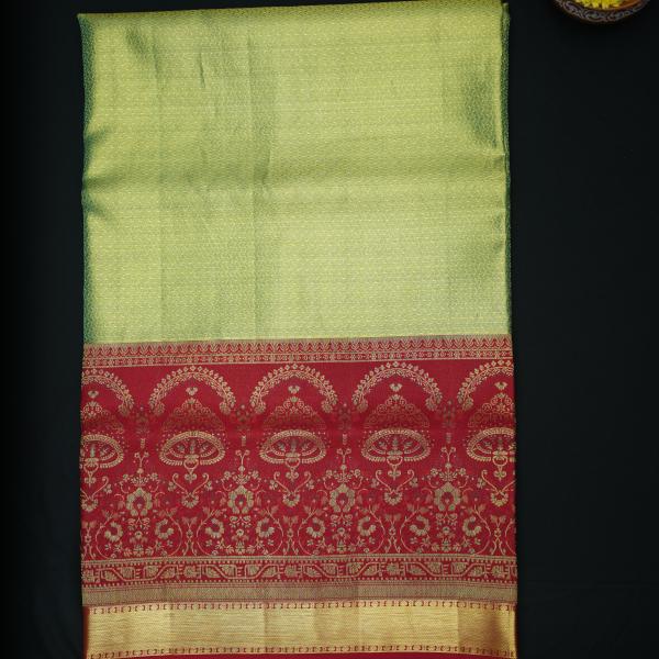 Kanchipuram Silk Green Tissue Saree