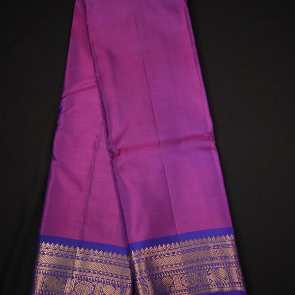 Kanchipuram Silk Magenta Pink Saree