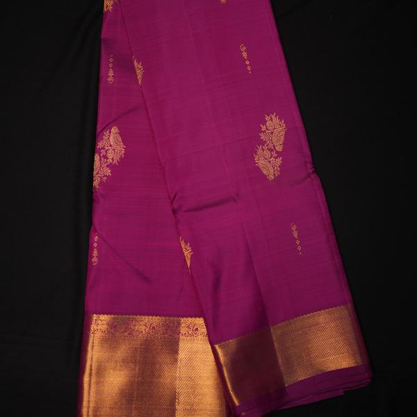 Kanchipuram Silk Magenta pink Saree