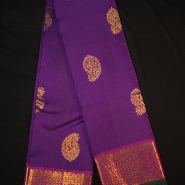 Kanchipuram Silk Purple Saree