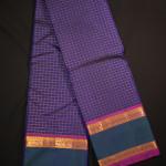 Kanchipuram Silk Blue Checks Saree