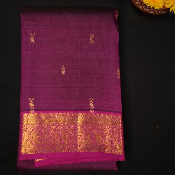 Kanchipuram Silk Purple Saree