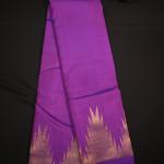 Kanchipuram Silk Purple Temple Border Saree