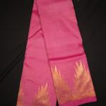 Kanchipuram Silk Pink Temple Border