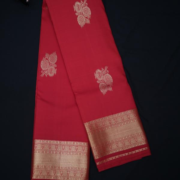 Kanchipuram Silk Mirchi Red Saree