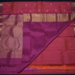 Kanchipuram Silk Dual Tone Pink Orange Saree