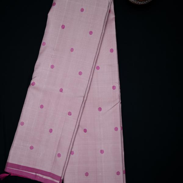 Kanchipuram Silk Baby Pink Saree