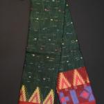 Handwoven Green and Red Cotton Saree