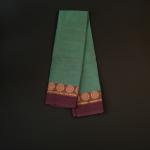 Handwoven green Cotton Saree
