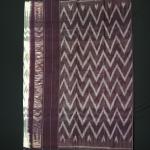 Handwoven Ikat White and Violet Cotton Saree