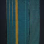 Handwoven Teal Green Cotton Saree