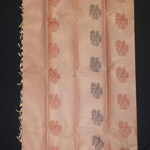 Handwoven Beige Cotton saree