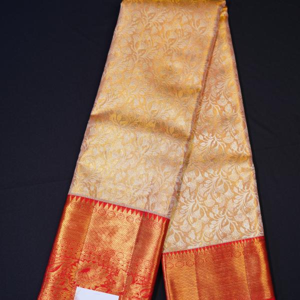 Kanchipattu Pastel Peach Saree