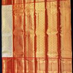 Kanchipattu Dual Tone Cream and Gold Saree