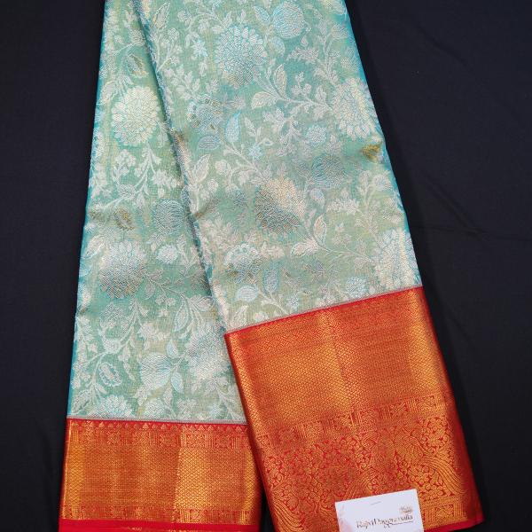 Kanchipattu Pastel Blue Saree