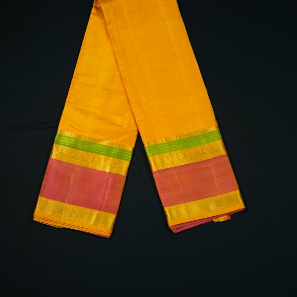 Kanchipattu Yellow Saree