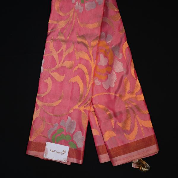 Uppada Silk Pink Jamdhani Saree