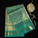 Kanchipuram Silk Sea Green Tissue Saree