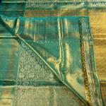 Kanchipuram Silk Sea Green Tissue Saree
