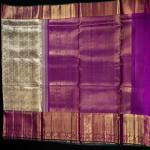 Kanchipuram Silk Off White with Purple