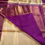 Kanchipuram Silk Off White with Purple
