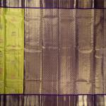 Kanchipuram Silk Parrot Green Tissue Saree