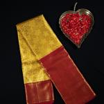 Kanchipuram Silk Yellow Brocade Saree with Red Big Border