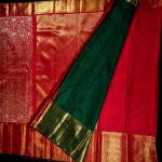 Kanchipuram Silk Red Brocade Saree