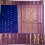 ROYAL BLUE SAREE WITH LAVENDER BORDER