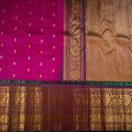 TRADITIONAL PINK AND VIOLET COMBINATION GADWAL PATTU
