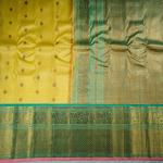 LIME YELLOW WITH PASTEL GREEN GOLD BORDER