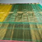 LIME YELLOW WITH PASTEL GREEN GOLD BORDER