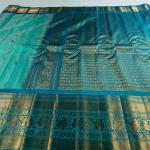 BABY BLUE SAREE WITH BLUE BORDER