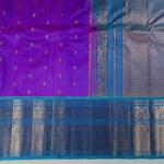 PURPLE COLOUR SAREE WITH COPPER SULPHATE BLUE BORDER