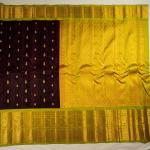 WINE WITH LIGHT GREEN COMBINATION GADWAL PATTU