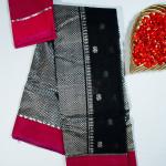 Zari Kota Black with Pink