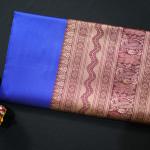 Royal Blue Banana Silk Pashmina Saree