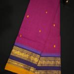 Purple Kanchi Handloom Cotton Saree
